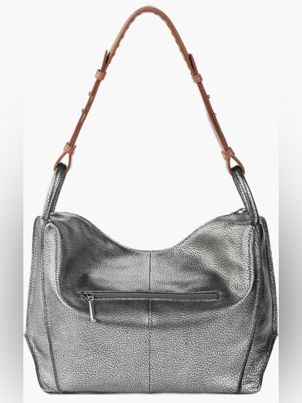 THE SAK | Los Feliz dark silver pebbled leather hand bag purse handbag tote - Picture 4 of 11